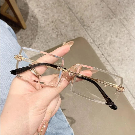 Noir Signature Shades Clear Rimless Sunglasses